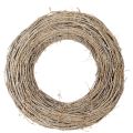 Floristik24 Dekoratyvinis vainikas, rotango šakos, baltai dažytas, kūrybiniam dizainui, 50 cm