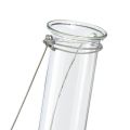 Floristik24 Mėgintuvėlis dekoratyvinis stiklas mini vazos pakabinimui Ø2,4cm H22,5cm