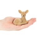 Dekoratyvinė gulinčio elniuko figūrėlė stalo dekoravimui, 8 cm, 6 dalys | Floristik24.lt