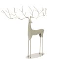 Floristik24 Dekoratyvinė elnio skulptūra su dideliais ragais, modernaus metalo imitacija, 48 cm