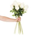 Dirbtinė rožė, ilgas kotas, vazai, 62 cm, 12 vnt. | Floristik24.lt