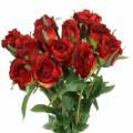Floristik24 Rožė raudona 42cm 12vnt
