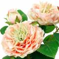 Floristik24 Dekoratyvinė rožė vazone, Romantiškos šilkinės gėlės, Rožinis bijūnas