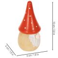 Mini nykštuko figūrėlė, musmirės formos stalo dekoracija, 10 cm, 6 vnt. | Floristik24.lt