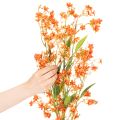 Dirbtinės gėlės orchidėjos šakelės oranžinės filigraninės kambario dekoracijos 110 cm 3 vnt. | Floristik24.lt