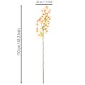 Dirbtinės gėlės orchidėjos šakelės oranžinės filigraninės kambario dekoracijos 110 cm 3 vnt. | Floristik24.lt