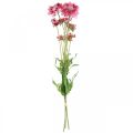 Dirbtinių gėlių dekoravimas, rausvos spalvos dirbtinės gėlės 64cm ryšulėlis 3vnt