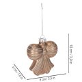 Kalėdiniai stikliniai papuošimai, kaspinėliai pakabinimui, 10 cm, 2 vnt. | Floristik24.lt