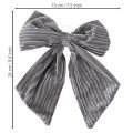 Dekoratyvinis kabantis kaspinas, kalėdinis, aksominis, briaunuotas, 24 cm, 2 vnt. | Floristik24.lt