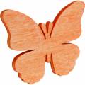 Floristik24 Drugeliai pabarstyti Dekoratyviniai drugelių medžio oranžiniai, abrikosai, rudi 72vnt.