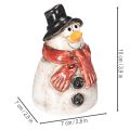 Sniego senio figūrėlė su raudonu šaliku, kalėdinė dekoracija, 10 cm | Floristik24.lt