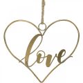 Floristik24 Raidės Love heart deco metalinis auksinis pakabinimas 27cm