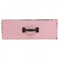 Floristik24 Medinis stalčiukas rožinis shabby chic deco 25×13×8cm