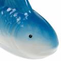 Floristik24 Plaukiojanti žuvis mėlyna/žalia keramika 16cm 2vnt