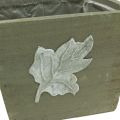 Floristik24 Augalų dėžutė medinė skurdi prašmatni medinė dėžutė pilka 11×14,5×14 cm