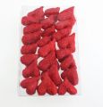 Floristik24 Sizalio širdelės 5-6 cm raudonos 24psl