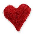 Floristik24 Sizalio širdelės 5-6 cm raudonos 24psl