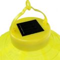 Floristik24 Šviesos diodas su saulės baterija 20cm geltonas
