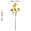 Dirbtinė saulėgrąža, tikroviška dekoracija, 72 cm, 2 vnt. | Floristik24.lt