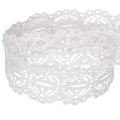 Dekoratyvinė medvilninė juostelė su nėrinių raštu ritinėlyje, skirta „pasidaryk pats“ ir dekoravimui, 25 mm pločio, 10 m ilgio | Floristik24.lt