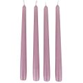 Floristik24 Kūginės žvakės Wenzel žvakės alyvinė 250/23mm 12 vnt