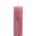 Floristik24 Žvakės tvirtos senos rožinės spalvos 34mm x 300mm 4vnt