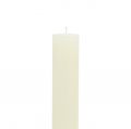 Vienspalvės kreminės kūginės žvakės, 34 mm x 240 mm, 4 vnt. | Floristik24.lt
