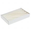 Vienspalvės kreminės kūginės žvakės, 34 mm x 240 mm, 4 vnt. | Floristik24.lt