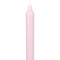 Floristik24 PURE kūginės žvakės Antikvarinės rožinės Wenzel žvakės rožinės spalvos 250/23mm 4vnt