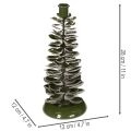 Žvakidė Kalėdų eglutės žalia metalinė dekoracija 28 cm | Floristik24.lt