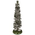 Floristik24 Žvakidė su kalėdinės eglutės raštu, žalio metalo, 45 cm