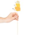 Dekoratyviniai sodo kuolai - spalvinga ežių šeima - 34 cm, 12 dalių - | Floristik24.lt