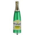 Floristik24 Užkimškite šampano butelius rudi, žali, geltoni 7,5 cm L28,5 cm 12 vnt.