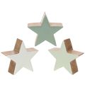 Floristik24 Dekoratyvinė žvaigždės figūrėlė, stalo dekoracija, 10 cm, 3 dalys
