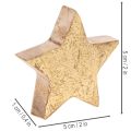 Blizgančios dekoratyvinės žvaigždės stalo dekoravimui, 5 cm, 9 vnt. | Floristik24.lt