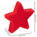 Maža dekoratyvinė žvaigždė, pūkuota, išsklaidyta dekoracija, 5 cm, 40 vnt. | Floristik24.lt