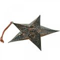 Floristik24 Kalėdinė kabykla Star Metal Star Black H19cm
