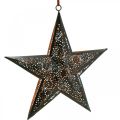 Floristik24 Kalėdinė kabykla star metal star black H25.5cm