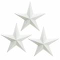 Floristik24 Blizgančios žvaigždės pakabinti baltos spalvos Ø21cm 3vnt