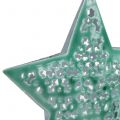 Floristik24 Žvaigždė mėtų žalia pakabinama 9,5cm 1vnt