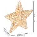 Dekoratyvinis žvaigždžių rinkinys iš vielos, dviejų dydžių, 10 cm, 12 dalių | Floristik24.lt