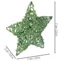 Dekoratyvinis žalios vielos žvaigždžių rinkinys, dviejų dydžių, 10 cm, 12 dalių | Floristik24.lt