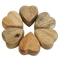 Floristik24 Taškinė dekoracija medinės širdelės stalo puošmena širdelė mediena gamta 5cm 6vnt