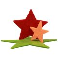 Floristik24 Išbarstyti dekoravimo žvaigždutes, išbarstyti detales Kalėdinė spalvinga 108 vnt