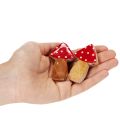 Mediniai grybų papuošimai stalo dekoravimui ir dovanoms, 6 cm, 8 vnt. | Floristik24.lt