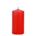 Floristik24 Stulpinės žvakės raudonos Advento žvakės žvakės raudonos 100/50mm 24vnt