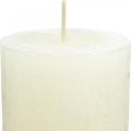 Floristik24 Stulpinės žvakės Rustic Colored Advento žvakės baltos 70/110mm 4vnt