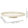 Dekoratyvinė metalinė gėlių lėkštė, apvali, 41 cm, stalo demonstravimui | Floristik24.lt