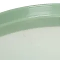 Apvali žalia dekoratyvinė lėkštė ant stovo stalo dekoravimui, 30 cm | Floristik24.lt