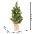 Dirbtinė Kalėdų eglutė džiuto maiše, maža stalo puošmena, mini Kalėdų eglutė, 38 cm | Floristik24.lt